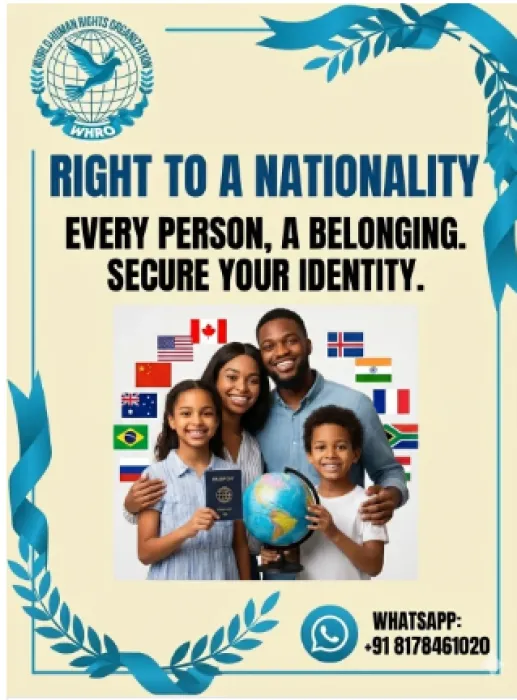Right to a Nationality | LESS Awareness, LAW, PUNISHMENT, GOVT ROLE AND NGO DUTY