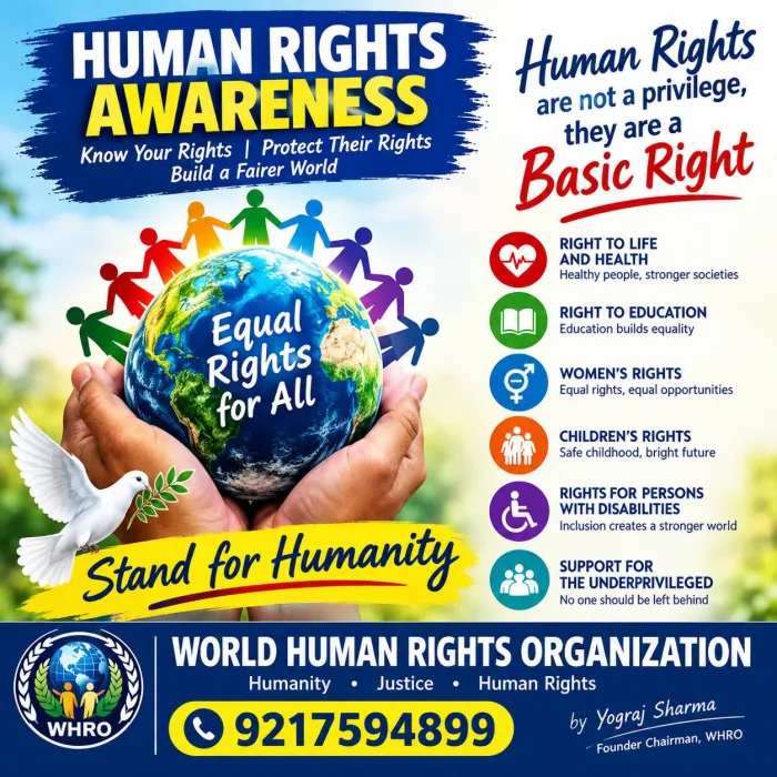 🌍 HUMAN RIGHTS AWARENESS ✊ “Human Rights are not a privilege — they are a basic right.